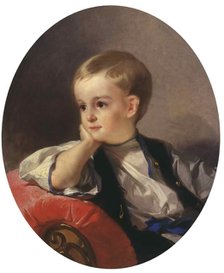 Portrait of Count Bobrinsky as child, 1882.