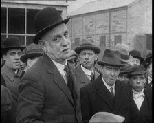 Labour Mayor of Poplar George Lansbury Talking to Local People, 1921. Creator: British Pathe Ltd.