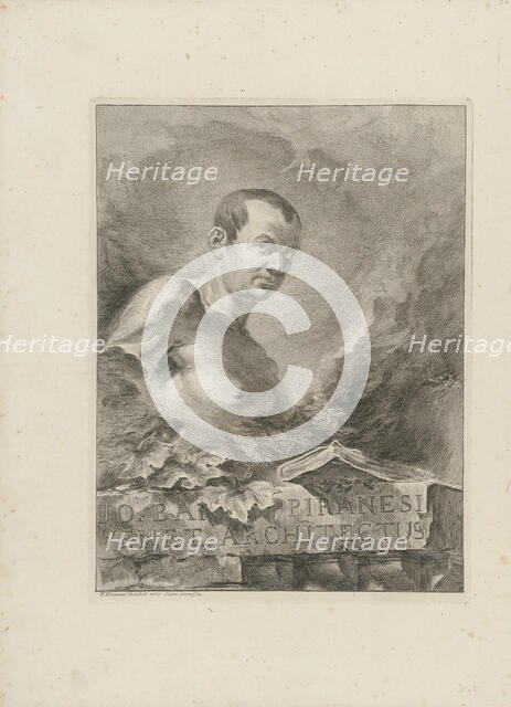 Portrait of Giovanni Battista Piranesi (1720-1778), 1756. Creator: Polanzani, Francesco (1700-after 1783).