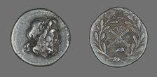 Hemidrachm (Coin) Depicting the God Zeus Amarios, 280-146 BCE. Creator: Unknown.
