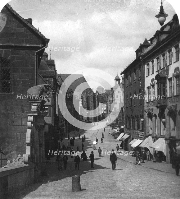 The Fleischbrucke (Meat Bridge), Nuremberg, Germany, c1900s.Artist: Wurthle & Sons