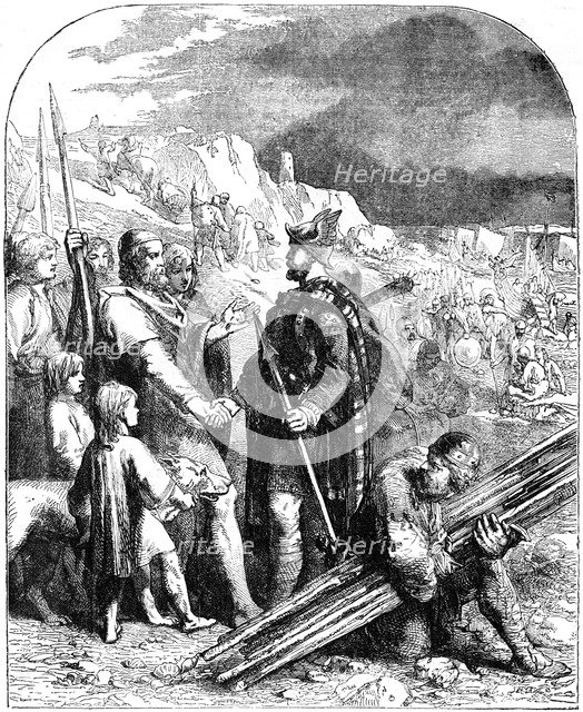 'The Treaty of Peace between the Saxon Leaders and the British King', (19th century). Artist: Unknown