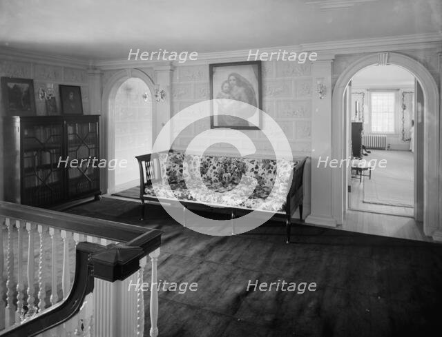 Interior, upper hall, New York City, between 1900 and 1910. Creator: Unknown.