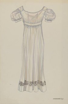Day Dress, 1937. Creator: Irene M. Burge.