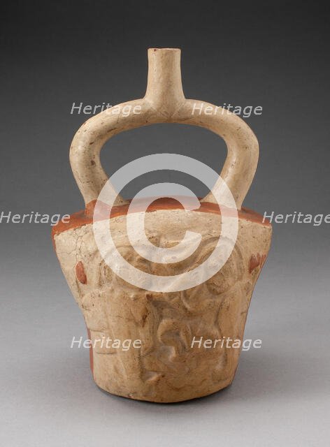 Stirrup Vessel Incised with Supernatural Battle Scene, 100 B.C./A.D. 500. Creator: Unknown.