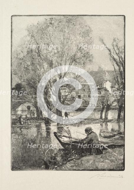 Un coin de lÎle de Billancourt. Creator: Auguste Louis Lepère (French, 1849-1918).