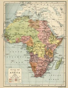 'Political Map of Africa, 1914', (1920). Creator: John Bartholomew & Son.