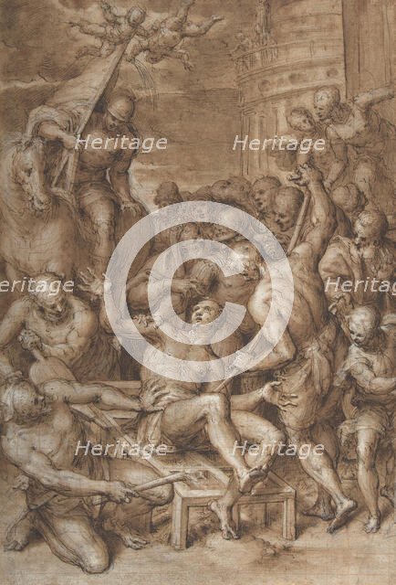 The Martyrdom of Saint Lawrence, 1580s-early 1590s. Creator: Aurelio Luini.