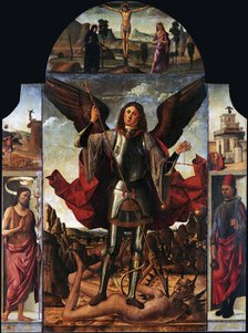 Saint Michael and Stories from His Life (Polyptych), c. 1492. Creator: Pagano, Francesco (active 1471-1506).