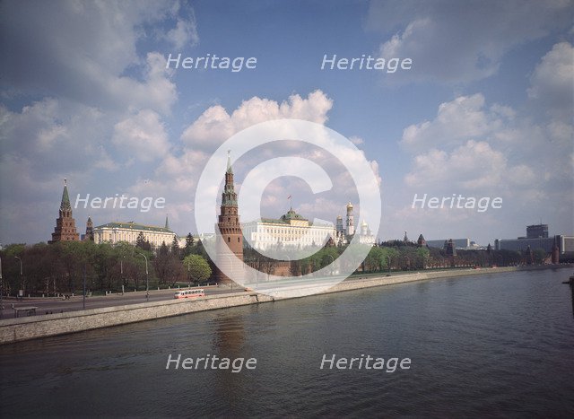 The Grand Kremlin Palace at the Moskva River, 1767-1775. Artist: Bazhenov, Vasili Ivanovich (1737-1799)