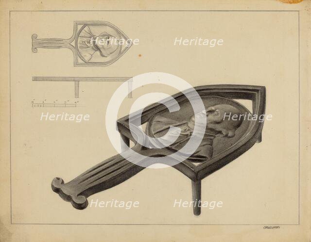 George Washington Flat Iron Stand, c. 1936. Creator: Milton Grubstein.