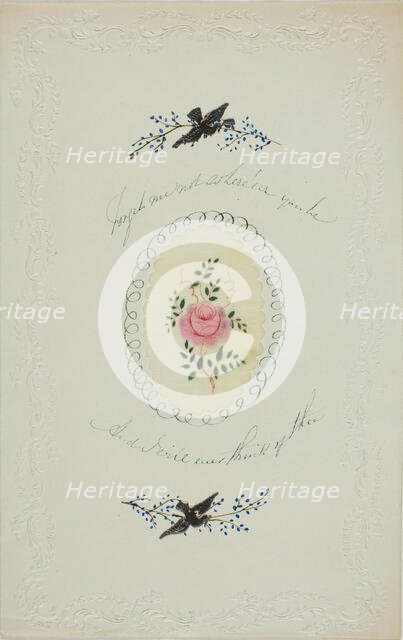 Forget Me Not Where'eer You Be (valentine), c. 1850. Creator: George Kershaw.