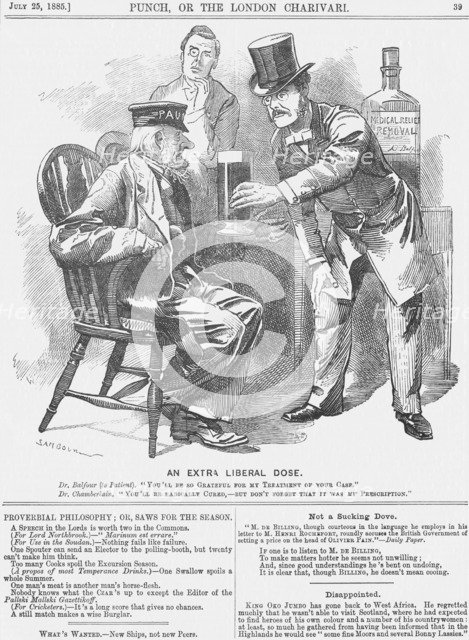 'An Extra Liberal Dose', 1885. Artist: Unknown
