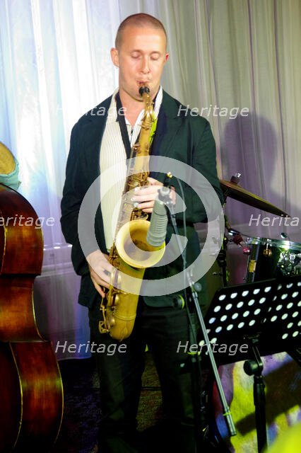 Alex Hitchcock, Watermill Jazz Club, Dorking, Surrey, 20 Sept 2022. Creator: Brian O'Connor.