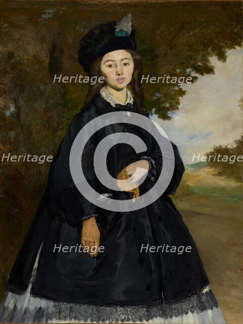 Portrait of Madame Brunet, about 1861-1863, reworked by 1867. Creator: Edouard Manet.