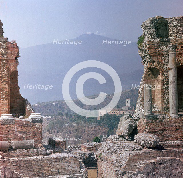 Ancient Greek theatre in Sicily, 1st century. Artist: Unknown