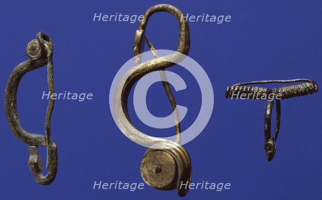 Prehistoric brooches. Artist: Unknown