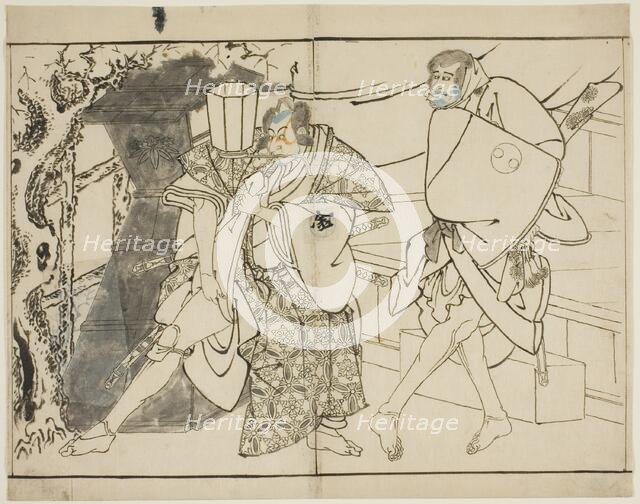 The Actors Arashi Ryuzo and Morita Kanya VIII, 1794. Creator: Tôshûsai Sharaku.