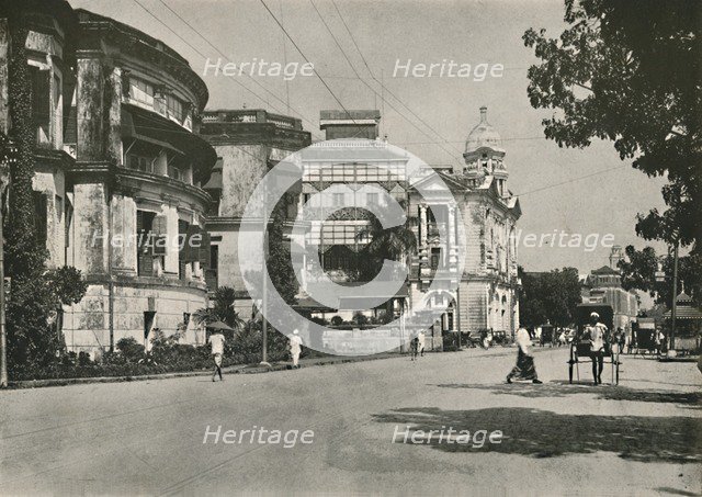 'Strand Road, Rangoon. - Post Office, Imperial Bank of India. Custom House in distance', 1900. Creator: Unknown.