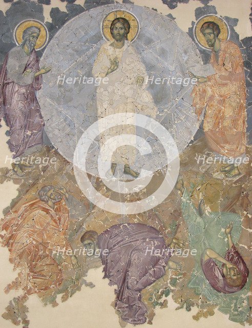 The Transfiguration of Jesus, ca 1380. Artist: Ancient Russian frescos  