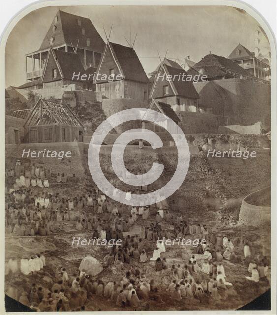 View of Antsahatsiroa, Madagascar, 1862-65. Creator: William Ellis.