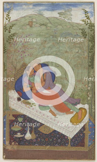 Sultan Murad and a Consort, ca. 1597. Creator: Manohar.