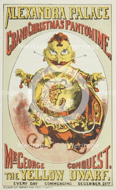 Grand Christmas Pantomime at the Alexandra Palace in London, 1876.  Creator: Unknown.