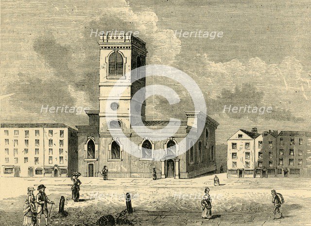 'The Church of Allhallows the Great in 1784', (c1872). Creator: Unknown.