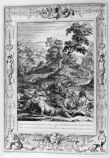 'Acteon turn'd into a Stag, and devour'd by his dogs', 1733. Artist: Bernard Picart