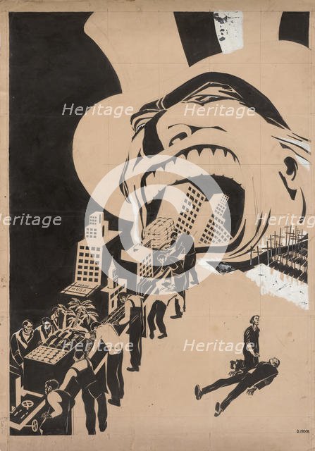 Capitalism devours everything , 1920. Creator: Moor, Dmitri Stachievich (1883-1946).