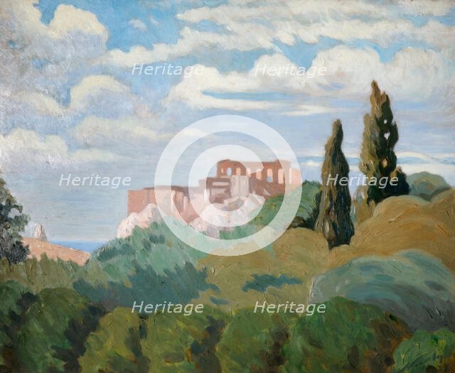 Sunrise On The Parthenon, Athens, 1933. Creator: Prince Nicholas of Greece and Denmark.