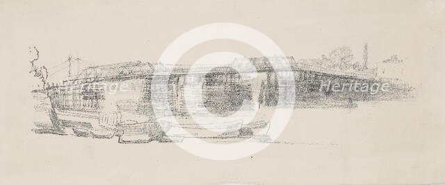 Old Battersea Bridge, No. 2, 1878-1879. Creator: James Abbott McNeill Whistler.