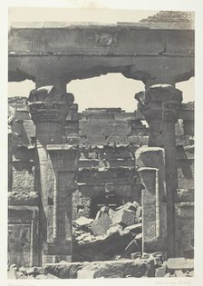 Kalabscheh, Porte du Pronaos; Nubie, 1849/51, printed 1852. Creator: Maxime du Camp.
