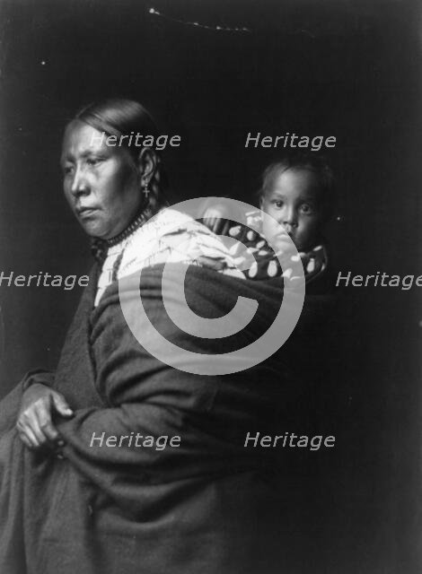 Mother and child-Ogalala, c1905. Creator: Edward Sheriff Curtis.