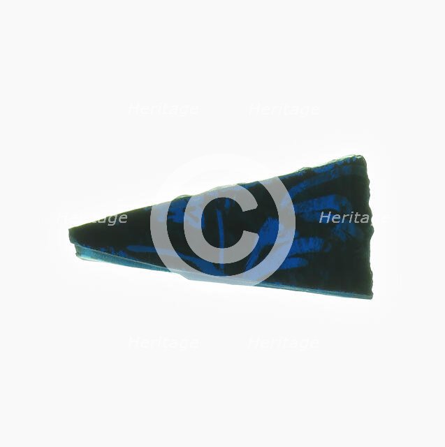 Glass Fragment, French, 12th-14th century. Creator: Unknown.