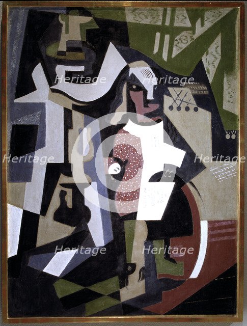 Composition with a personage', by Maria Blanchard, oil 1916.