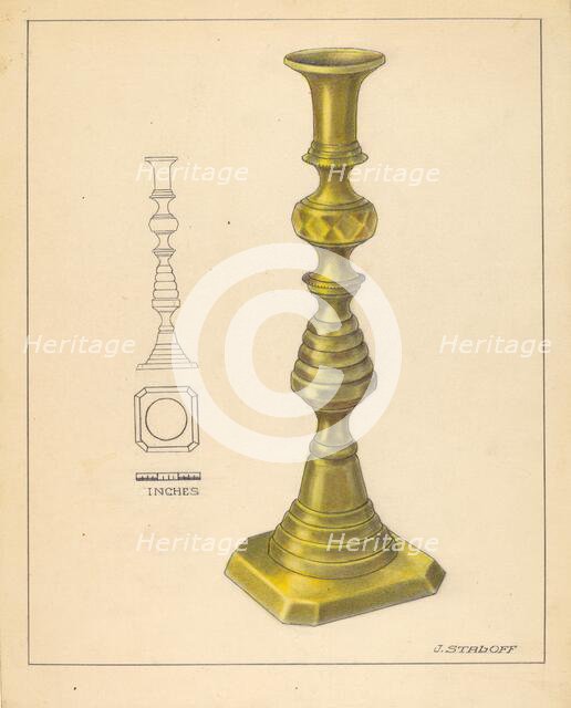 Candlestick, c. 1936. Creator: Jack Staloff.