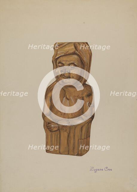 Woodcarving, c. 1937. Creator: Eugene Croe.