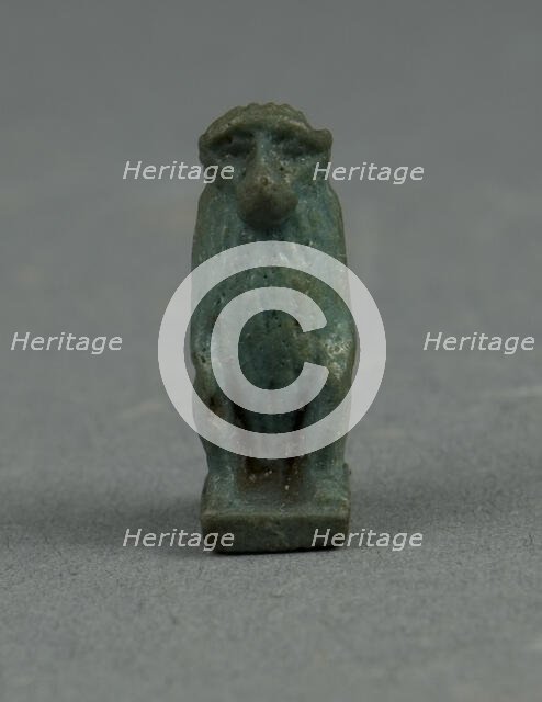 Amulet of an Ape, Egypt, Third Intermediate Period, Dynasty 21-25 (1070-656 BCE). Creator: Unknown.