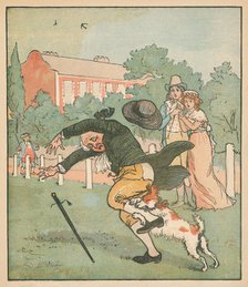 Good man of Islington bitten by the dog, c1879. Creator: Randolph Caldecott.
