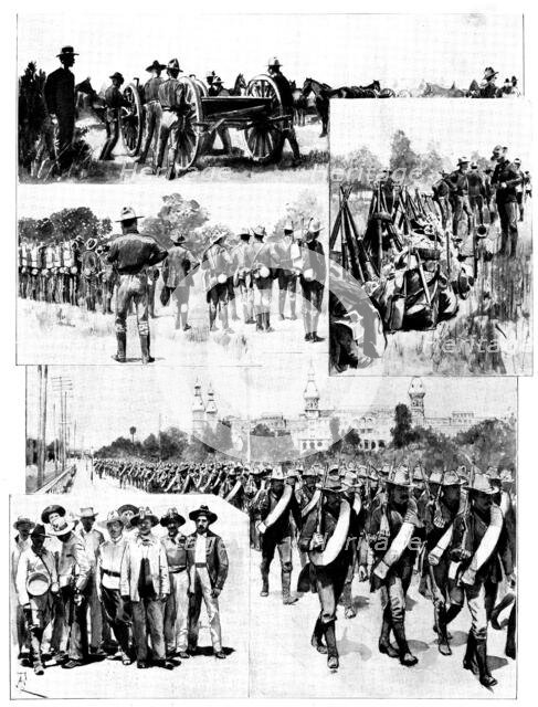 The Spanish-American War: incidents of the United States Mobilisation at Tampa, 1898. Creator: Unknown.