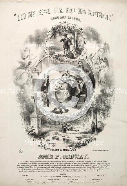 Let me Kiss him for his Mothers - Sheet Music Cover. Creator: Winslow Homer (American, 1836-1910).