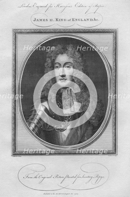 King James II, 1787.  Artist: Anon.