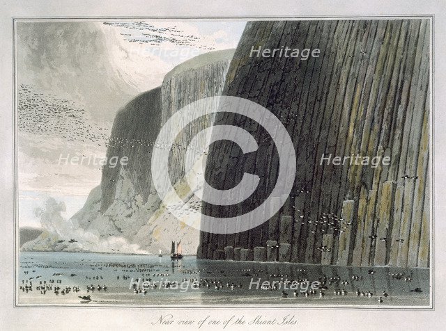 'Near view of one of the Shiant Isles', Outer Hebrides, Scotland, 1829. Artist: William Daniell