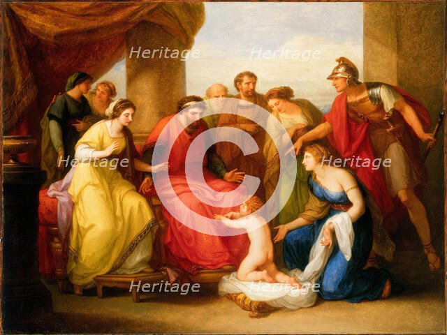 The Child Pyrrhos imploring King Glaucus for Asylum, 1794. Creator: Kauffmann, Angelika (1741-1807).