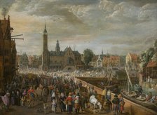 View of the Grote Markt in Lier, Early 17th cen. Creator: Momper, Philips de, the Elder (1564-1634).