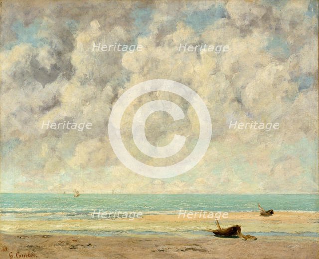 The Calm Sea, 1869. Creator: Gustave Courbet.