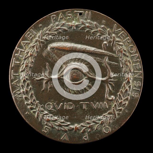 Winged Human Eye [reverse], 1446/1450. Creator: Matteo di Andrea de Pasti.