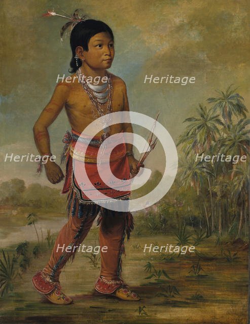 Osceola Nick-a-no-chee, a Boy, 1840. Creator: George Catlin.
