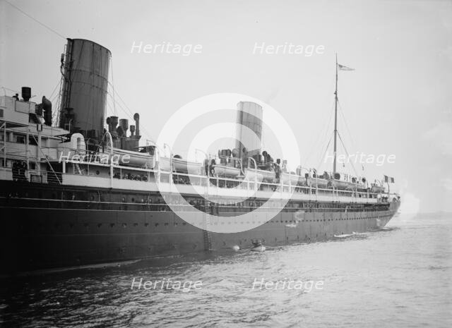 Pilot leaving Str. Deutschland, between 1900 and 1905. Creator: Unknown.